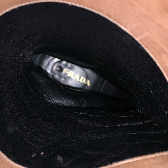 COPY - Authentic PRADA Taupe Leather Flat Mid-Calf Boots size 37.5 EUC - Picture 10 of 11